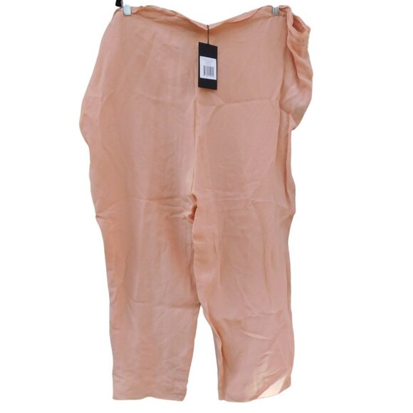 Sally LaPointe Lightweight Cupro Cropped Drawstring Pant - Picture 2 of 4